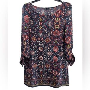 Multicolored paisley tunic dress